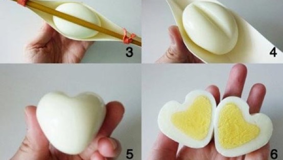 ovo em formato coração