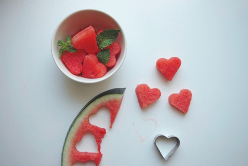 frutas em coração