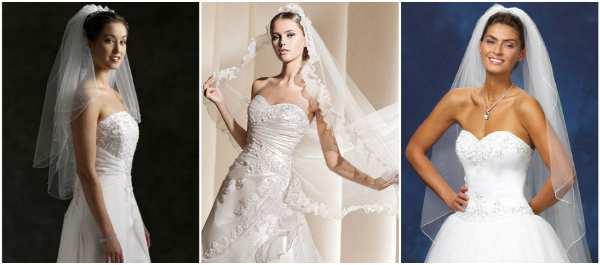 Modelos variados de véu de noiva