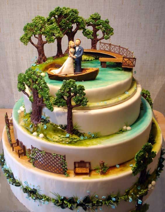 bolo de casamento jardim